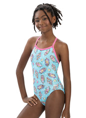 Dolfin Uglies Youth Girls' Splish Splash One Piece Swimsuit (Big Kid)