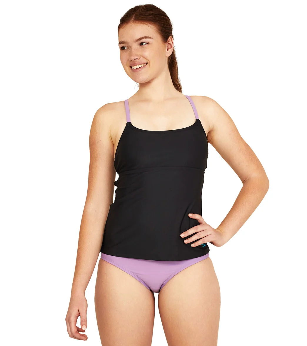 Speedo Women's Strappy Scoopneck Tankini Top