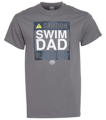 USA Swimming Men's Swim Dad Caution C-Neck T-Shirt