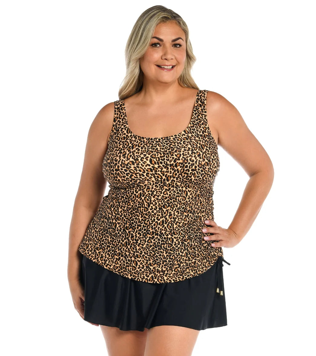 Maxine Women's Plus Size Cougar Tank Swim Dress