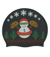 Sporti Limited Edition Granny Sweater Snowman Silicone Swim Cap