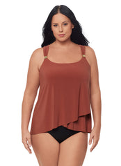 Miraclesuit Plus Size Razzle Dazzle Tankini Top