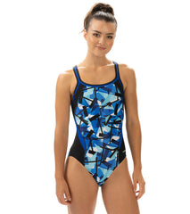 Dolfin Women's Reliance Color Blocked Razor DBX Back One Piece Swimsuit