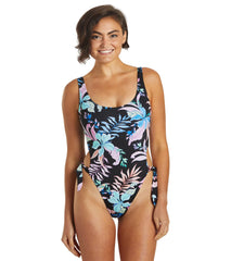 Hurley Women's Lost Paradise Cheeky One Piece Swimsuit