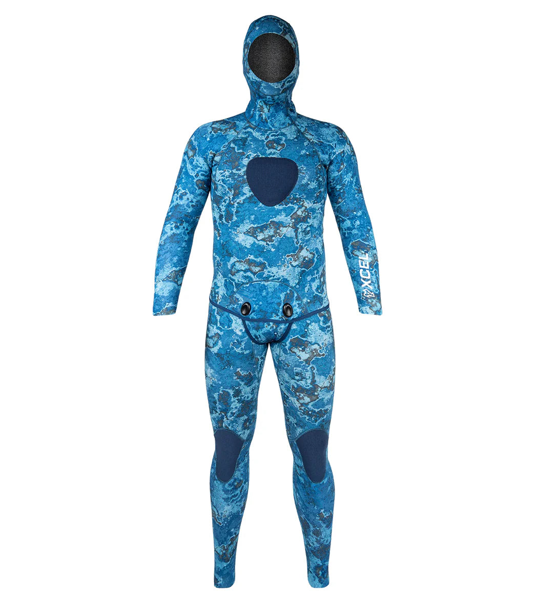 Xcel Men's Free Diver 2-Piece 3MM Hooded FullSuit Wetsuit