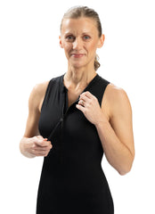 Dolfin Women's Aquashape Solid Mockneck Zip-Front Aquatard
