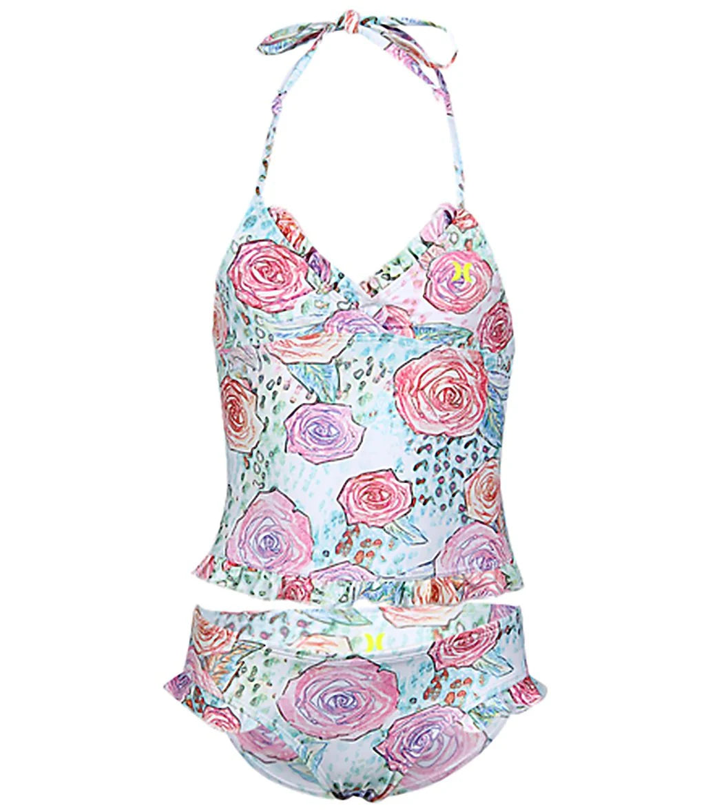 Hurley Little Girls' Every Rose Tankini Set (4-6X)