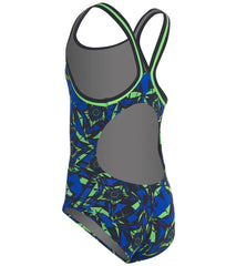 Dolfin Girls' Reliance Ion DBX V-Back One Piece Swimsuit