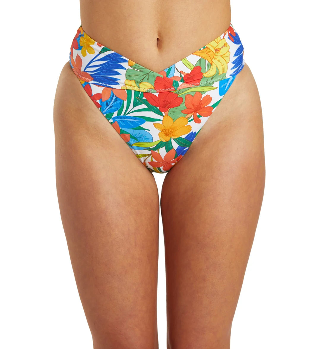 Hurley Women's Beach Botanic High Waist Bikini Bottom