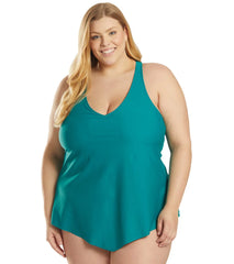 Sporti Plus Size Sofia Flowy Racerback Tankini Top