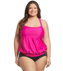 Sporti Plus Size Valentina Blouson Tankini Top