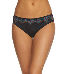 Jantzen Embroidered Solid Hipster Bikini Bottom
