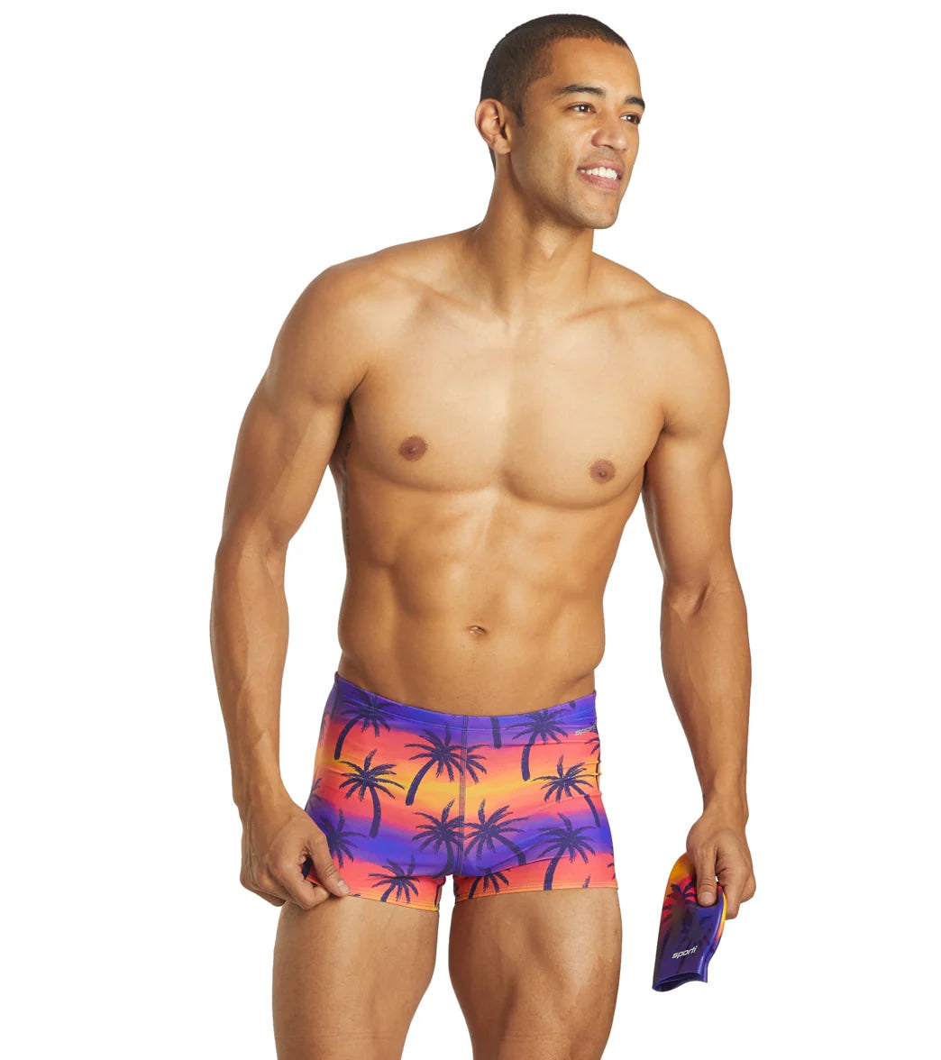 Sporti Sunset Palm Square Leg Swimsuit