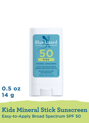 Blue Lizard Kids' Mineral SPF 50 Sunscreen Stick 0.5 oz
