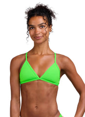 JOLYN Women's Triangle Solid Bikini Top