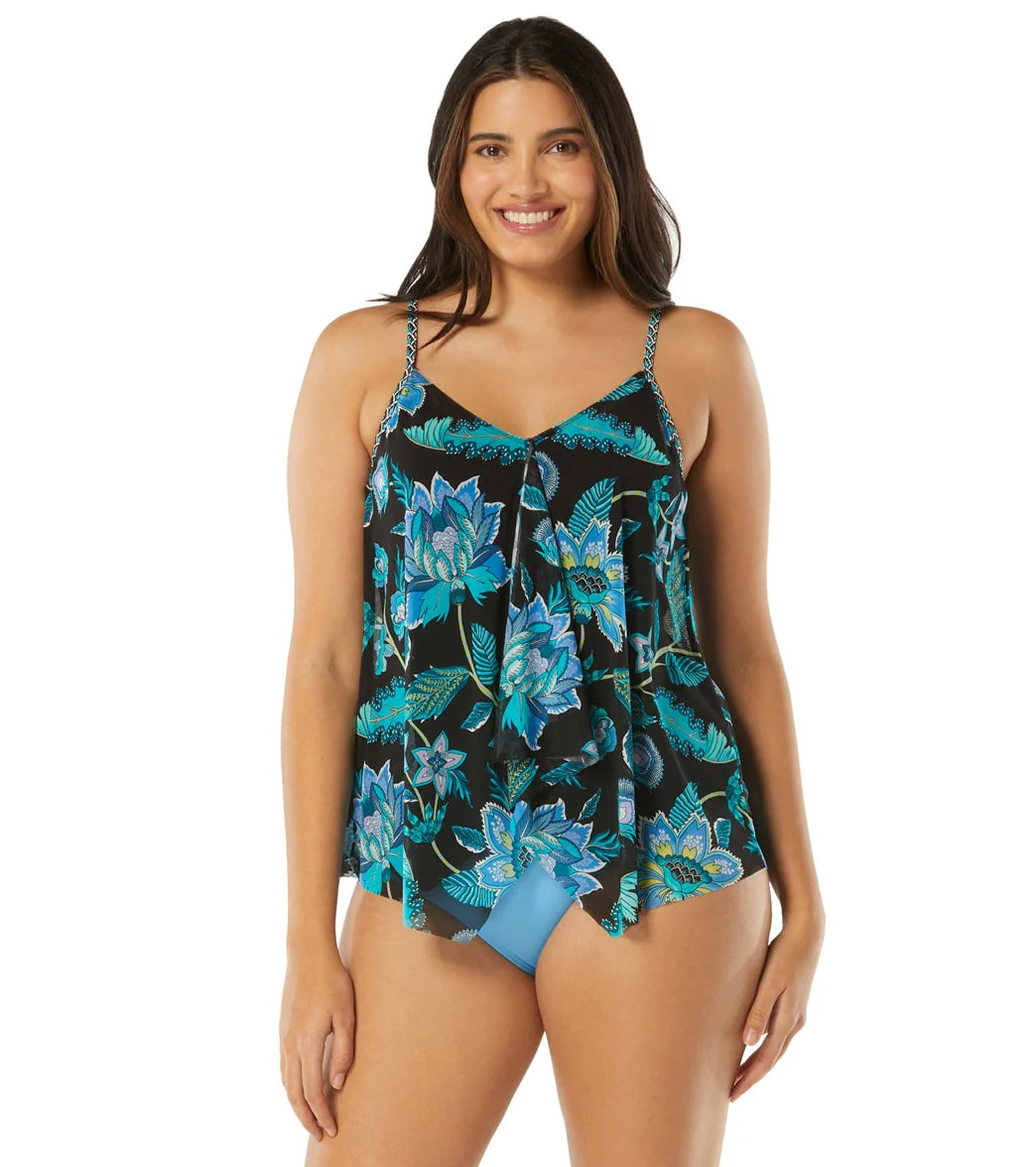 Beach House Women's Vineland Floral Kerry Mesh Racerback Tankini Top