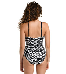 La Blanca Women's Desert Dunes Plunge One Piece Swimsuit