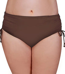 Beach House Solid Plus Size High Waist Tie Side Bottom