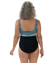 Dolfin Aquashape Women's Color Block Scoop Back One Piece Swimsuit