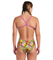 Arena Women's Microfruits Challenge Back One Piece Swimsuit