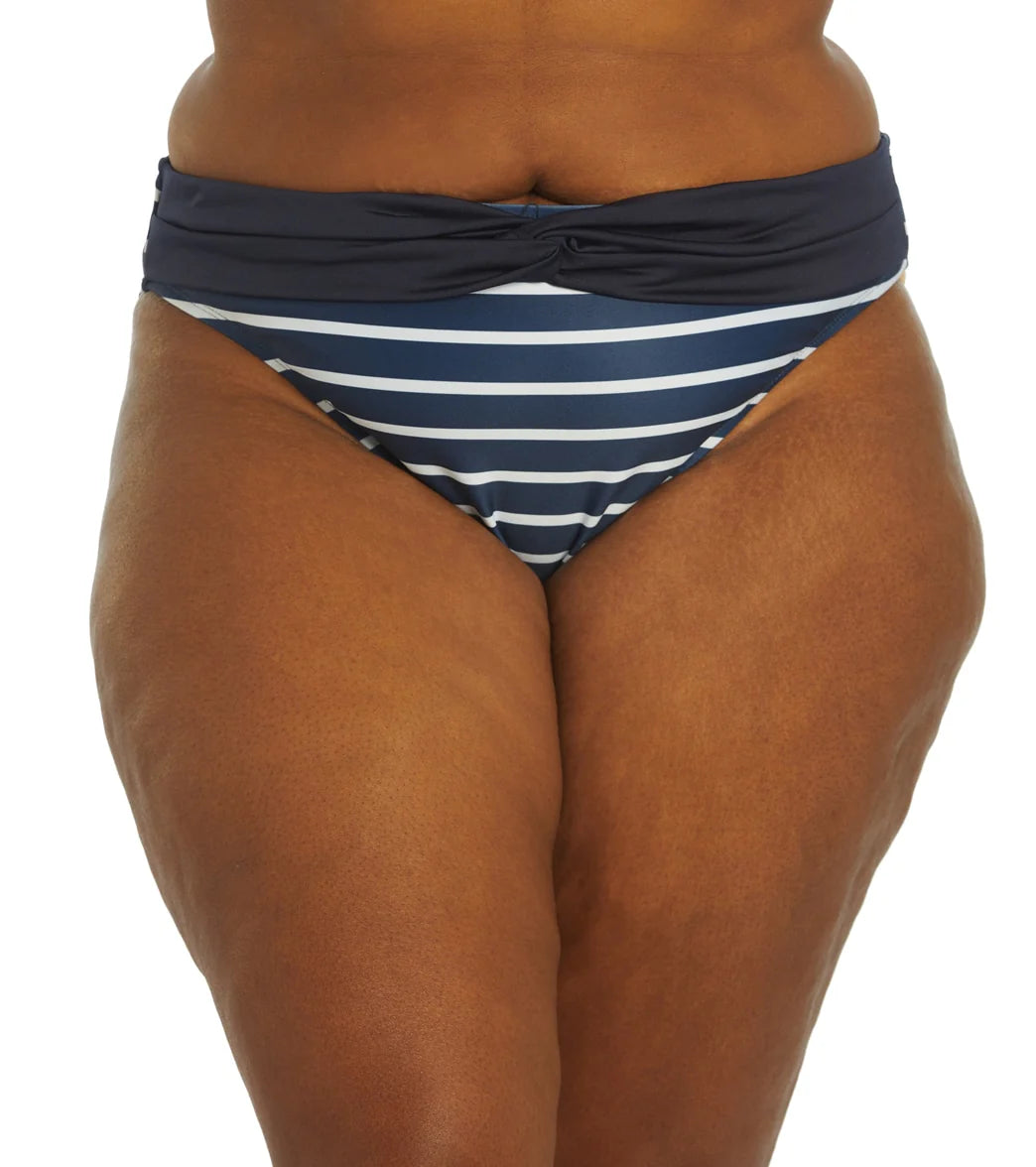 Dolfin Aquashape Women's Print Contemporary Knot Front Bikini Bottom