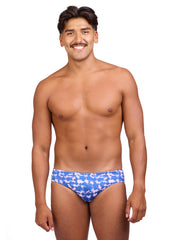JOLYN Men's Brolyn Blue Tides Brief Swimsuit