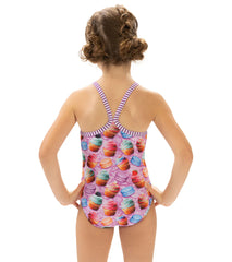 Dolfin Girls' Bon Appetit Printed One Piece Swimsuit (Little Kid)