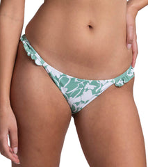 JOLYN Women's Karlee Floriana Side Ruffles Low Rise Bikini Bottom