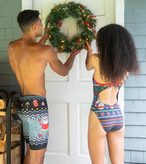 Sporti Granny Sweater Holiday Groovy Jammer Swimsuit
