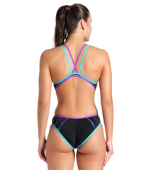 Arena Women's One Metallic Paint One Piece Swimsuit