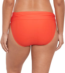 Lauren Ralph Lauren Women's Beach Club Solids Wide Shirred Banded Hipster Bikini Bottom