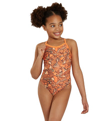 Sporti Tribal Graffiti Thin Strap One Piece Swimsuit Youth (22 - 28)