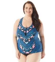 Beach House Women's Plus Size On The Vine Erinna Racerback Tankini Top