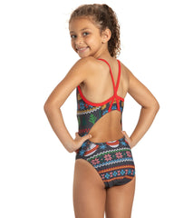 Sporti Granny Sweater Snowman Tacos Thin Strap One Piece Swimsuit Youth (22-28)