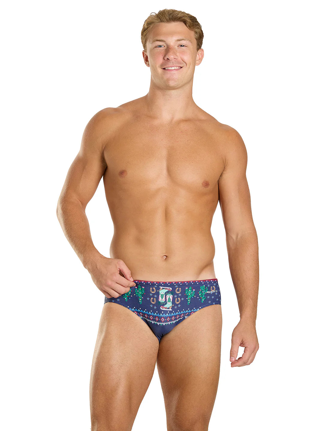 Sporti Granny Sweater Jingle Spurs Brief Swimsuit (26-40)