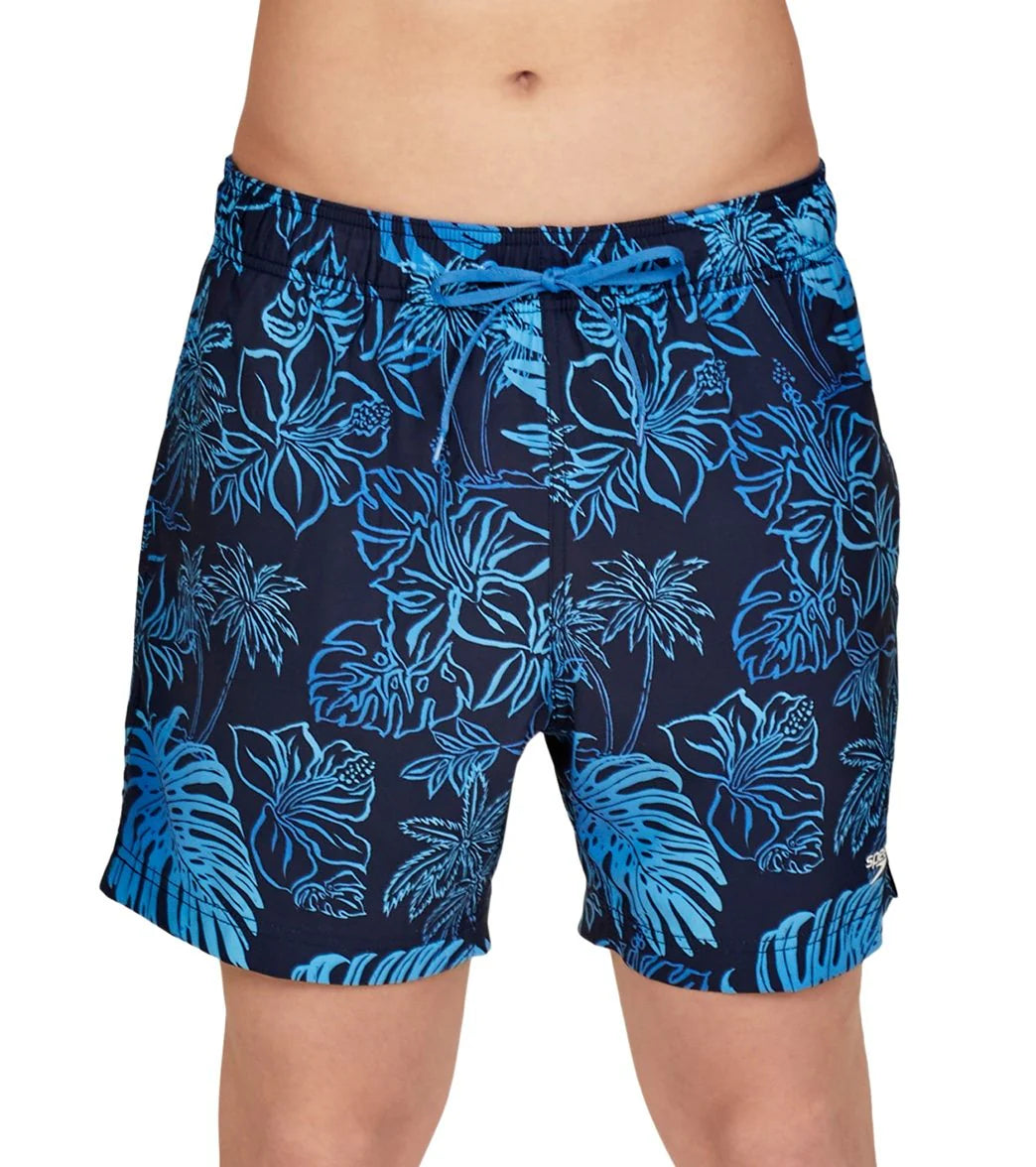 Speedo Men's 16" Coral Tides Redondo Edge Comfort Liner Swim Trunks