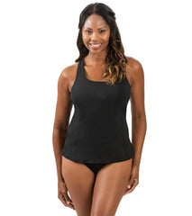 Dolfin Aquashape Women's Solid Twist Back Tankini Top