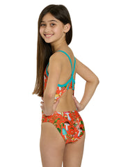 Sporti Toadstool Trails Thin Strap One Piece Swimsuit Youth (22-28)
