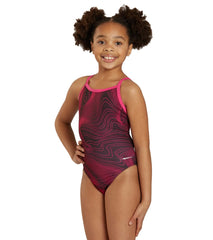 Sporti HydroLast Sonar Waves Thin Strap One Piece Swimsuit Youth (22 - 28)