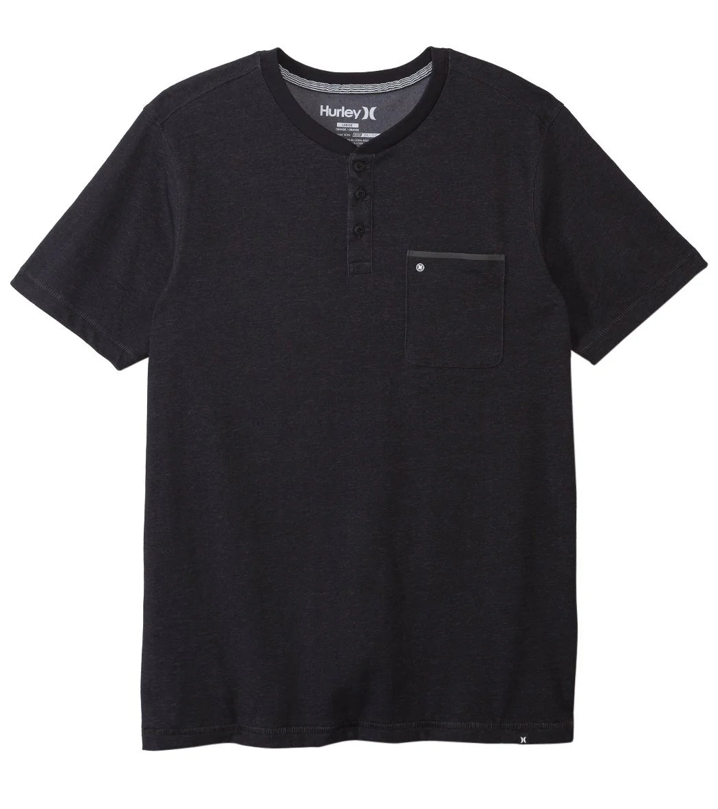 Hurley Men's Dri-Fit Henley Short Sleeve Shirt