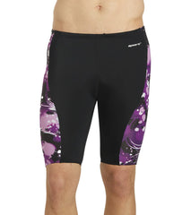 Sporti Paint Splatter Piped Splice Jammer Swimsuit