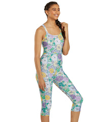 Sporti Active Bondi Floral One Piece Cropped Swim Unitard