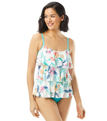 Beach House Women's Floral Fantasy Jane Ruffle Tankini Top
