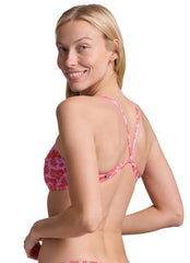 JOLYN Women's Hibiscus Haze Jocelyn Printed Bikini Top
