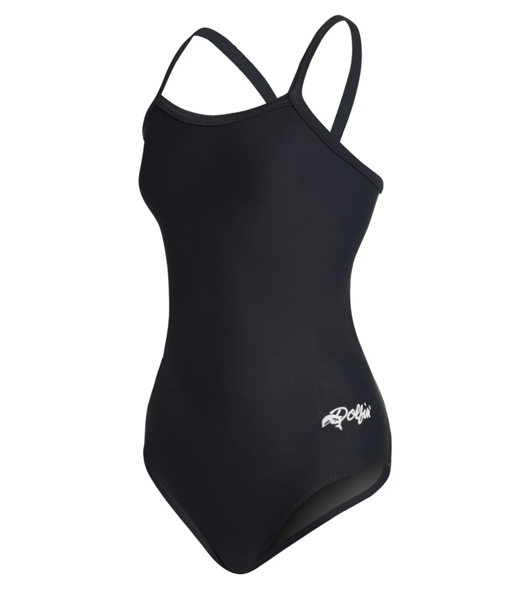 Dolfin Xtra Life Lycra Solid Youth V-2 Back One Piece Swimsuit