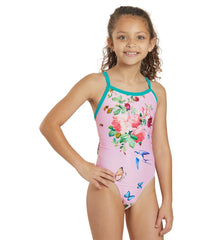 Sporti x Emma Weyant Floral Whimsy Thin Strap One Piece Swimsuit Youth (22-28)