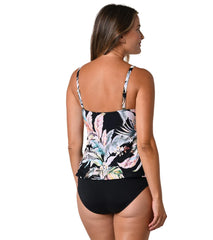 Jantzen Women's Cabana Queen Drape Bandeau Tankini