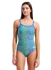 Arena Women's Snakeskin Lightdrop Back One Piece Swimsuit