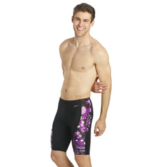 Sporti Paint Splatter Piped Splice Jammer Swimsuit