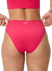 Speedo Women's Solid Cheeky High Waist Bikini Bottom